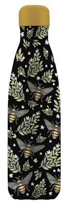 Insulated Drinks Bottle - Honey Bee Floral Pattern - Catherine Rowe Design - 500ml Stainless Steel Re-Usable Water Bottle