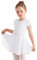 Eisnnu Kinder Ballettkleidung Mädchen Baumwolle Kurzarm Tanzkleid mädchen Ballettrock Balletttrikot Ballettanzug mit Chiffon Rock Tütü 2-11 Jahre