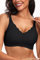 Vertvie Bras for Women Non Wired Seamless Wireless Push Up Bra Comfort Support Full Coverage Bralettes Scalloped Padded Sports Everyday Bra (Black,3XL)