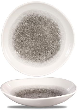 Churchill Super Vitrified Studio Prints Raku Quartz Black Teller Tief