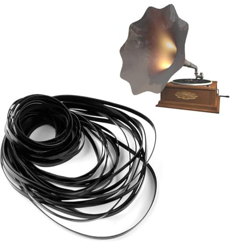 LYQNIHOB Set de 2 Correas de Repuesto de Goma de 200mm para Tocadiscos, Alta Resistencia y Compatibilidad con la Mayoria de Modelos, Ideal para Tocadiscos con Accionamiento por Correa