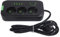 Regleta Europea 8 en 1 con 3 Salidas, 4 Puertos USB A y 1 Puerto USB C, Regleta de Montaje en Pared con Cable de 2 M, Enchufe Europeo de 110-250V (Black)