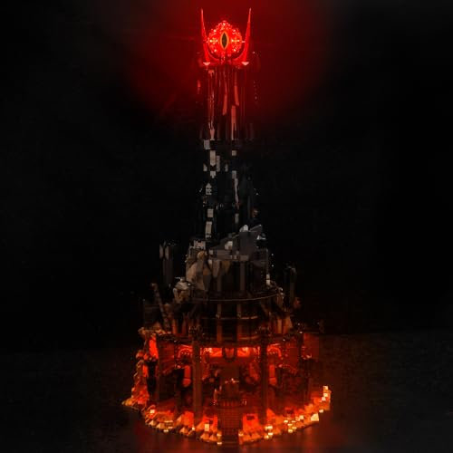 LocoLee Licht Kompatibel mit Lego Der Herr der Ringe: Barad-dûr, Nur Lichter Set - Kein Modell, Licht BeleuchtungSet Compatible with LEGO 10333 Der Herr der Ringe: Barad-dûr