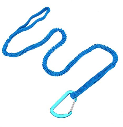 Zephylix Kajak-Paddel-Leine, 1/2/4 Stück, dehnbarer Gurt, Seil, Kajak-Rute, Kajak-Paddel-Schlüsselband für Kajakfahren, Kanufahren, Blau, 1 Stück