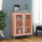 Keyroto Spind Schrank Metallspind Lagerschrank Sideboard Mehrzweckschrank Stahl Rosa 80x35x101,5 cm