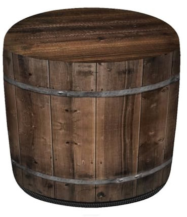 Bertoni Hocker Sitzhocker Pouf für Balkon & Garten Puff Codura Wetterfest 36 x 36 cm Garten Sitzsack Outdoor & Indoor Runder Sitzpouf mit abnehmbarem Bezug Waschbar Fass