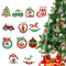 Holz Weihnachtsdeko Anhänger, FainFun 12 Stück Weihnachtsbaum Anhänger Holz mit Schnur, Weihnachtsbaumschmuck aus Holz, Schneemann, Weihnachtsmann, Auto, Hirsch, für Weihnachtsbaum, Party Dekoration