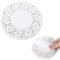100 Stück Tortenspitze Rund Klein, 25 cm Tortenspitze klein Rund, Rund Lace Papierdeckchen Spitze Deckchen Für Lebensmittel Rundes Papier Tischsets für Kuchen Tabletts Crafts Party Hochzeit (Weiß)
