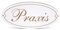 Dekolando Deko Türschild oval - Praxis - Schild 15 x 7 cm - Schilder Türschilder Namensschilder Wohnung selbstklebend Holzschild Tür Holzschilder