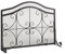Viaosa Kaminschirm/Funkenschutz, Kaminschirm aus Schmiedeeisen, Trennwand für Zuhause mit feuerfestem Netz, Kaminschutz, Türdekoration, Schwarz, 98,5 x 77,2 cm, Kaminschutz