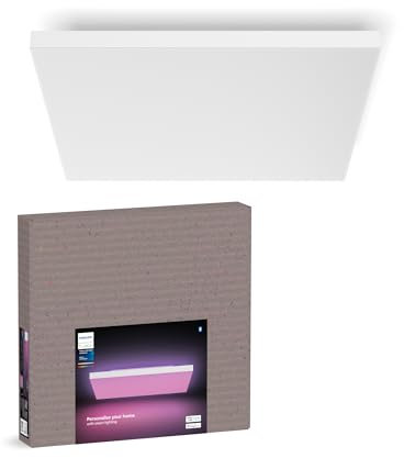 Philips Hue Datura smarte Panelleuchte (quadratisch 60 x 60 cm), weißes & farbiges Licht, Bluetooth kompatibel, Sprachsteuerung mit Alexa, Apple Home & Google Assistant