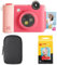 KODAK Smile+ 2-in-1 Digital Instant Camera & Photo Printer Starter Bundle - Case + Zink 20pk Paper - 10MP, Rotating Lens - Fuchsia