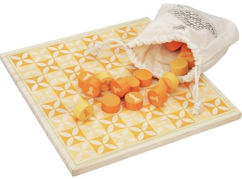 WELL HOME MOBILIARIO & DECORACIÓN WH14697 Schachspiel mit Teilen und Holzbrett, Natur, 21x21x4