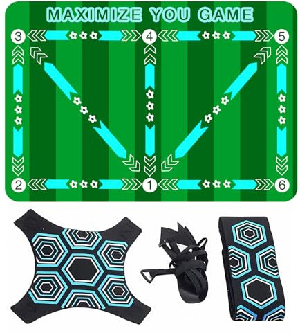 Landrain Fussball Matte Ballkontrolle, 90 X 60 cm Fußballmatte Kinder, Fussball Trainingsmatte