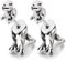 Dinosaurier Ohrstecker Ohrringe Edelstahl, Herren Ohr jacket Ohrringe, Punk Rock Skurril Tierstil Schmuck