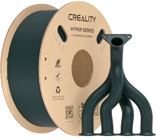 Creality 3D Printer Filament PLA Carbon Fiber Filament 1.75mm for K1C, Hyper PLA-CF for High Speed 50-300mm/s, 1kg(2.2lbs)/Spool, Dimensional Accuracy +/- 0.03 mm (Dark Green)