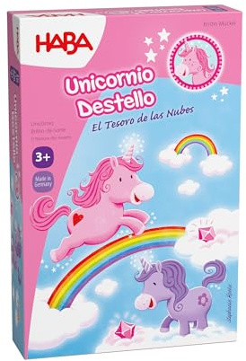 HABA 2012230005 Glitzerndes Einhorn Der Schatz der Wolken, Sammelspiel für Kinder, ab 3 Jahren