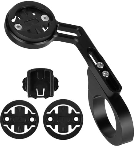 Lvjkes Supporto gar-min manubrio, supporto a sgancio rapido per Gar min, Bryton, Cateye, regolabile da 3 cm Adattabile a Gopro, luci e varie tabelle di codifica