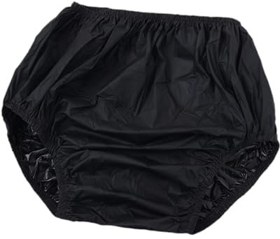 Generic Windelabdeckung für Erwachsene wasserdichte wiederverwendbare praktische Leckschutzkontinenzhosen, Schwarz, Xl