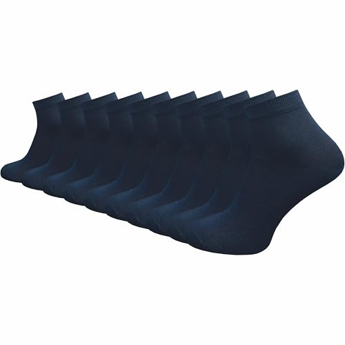 GAWILO Herren Quarter Socken aus 100% reiner Baumwolle (6 Paar | 10 Paar) | kurze & dünne Füßlinge | ohne drückende Naht über den Zehen