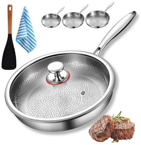 Vgpbphj Kovali Titanium Frying Pan, titan pfanne unbeschichtet, 26/28/30 cm kovali pfanne titan, Ultra-Durable Scratch-Resistant, Non-Stick Wok Frying Pan for Kitchen and Camping
