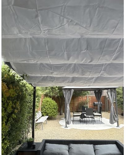 Sonnensegel, wasserdicht, rechteckig, für den Außenbereich, Terrasse, Markise, mit Edelstahlseil, UV-Schutz für Garten, inklusive Zubehör (1,3 x)
