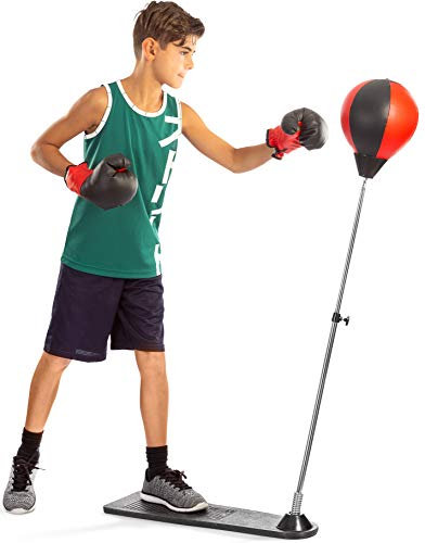 Punchingball mit Boxhandschuhe und Luftpumpe - Große Übung & Fun-Aktivität für Kinder Jugendliche