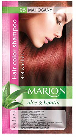 Marion Hair Color Shampoo in Sachet Lasting 4-8 Washes - 96 – Mahogany