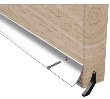 Stormguard Door Rain Water Weather Deflector Bar (838mm, Silver 32mm)