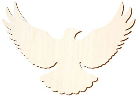 Holz Taube Ostertaube Vogel - 3-50cm Breite - Basteln Deko, Größe:12cm, Pack mit:1 Stück