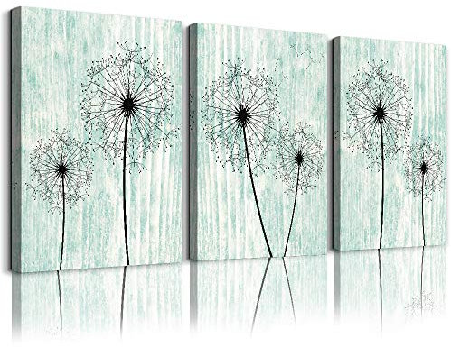 Hellgrüner Hintergrund Pusteblume Leinwand Wandkunst Gemälde für Wohnzimmer Druck Schlafzimmer Dekoration 3-teilig Gerahmtes Büro Küche Badezimmer Wanddekoration Poster Heimdekorationen