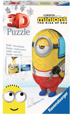 Ravensburger Minions 2 The Rise of Gru Roller Skater Minion Shaped 3D Jigsaw Puzzle for Kids Age 6 Years Up - 54 Pieces - No Glue Required