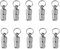 Concisea 10 pièces Tube d'étiquette d'identification de Chat,Tube D'étiquette D'identification de Chat Anti-Perdue étiquette-Adresse pour Chien Chat Pendentifs Porte-Adresse