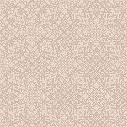 Baroque Sofia Wallpaper Textured Embossed Vinyl Rose Gold White