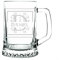 Bierglas, Bierkrug - personalisiert, graviertes, schweres Glas - 1 kg, 660ml (1) stilvolles