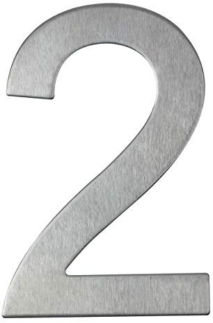 Numero civico in acciaio inox adesivo, altezza 10 cm, numero civico design (2)