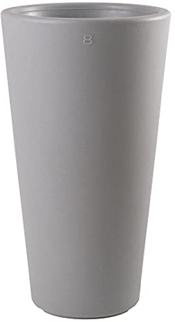 8 seasons Design Shining Classic Pot L, LED Pflanzkübel 39 x 70 cm (grau), E27 Fassung inkl. Leuchtmittel in warmweiß, beleuchteter Pflanzkübel für innen + außen, Blumenkübel