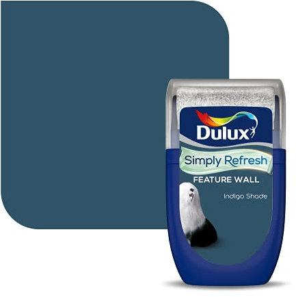 Dulux Simply Refresh Feature Wall Matt Emulsion Paint - Indigo Shade - 30 ml (Pack of 1), 5569261
