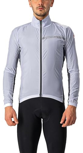 Castelli Herren Squadra Stretch JKT Jacket, Silbergrau/Dunkelgrau, XXL
