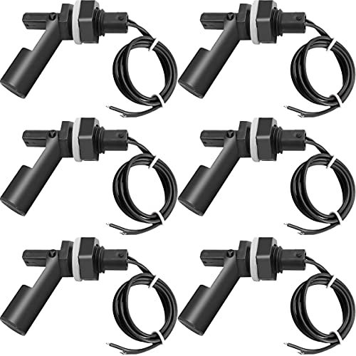 Xiatiaosann Interruptor de flotador, 6 uds., Sensor de nivel de líquido de agua, montaje lateral, controlador de bomba de agua horizontal, interruptor de flotador para acuarios, pecera