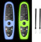 WUZUN 2PCS Funda Protectora para LG AN-MR600 /MR650 /MR18BA /MR19BA /MR20GA Magic Remote Control, Funda de Silicona Antideslizante a Prueba de Golpes que Brilla en la Oscuridad con Cordón (Azul+Verde)