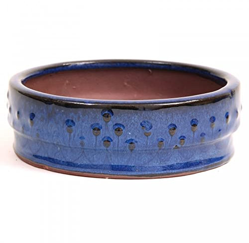Bonsai-Shopping - Schale rund 15 Ø x 5 cm, blau, Trommelschale 15817