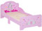 HOMCOM Cama Infantil para +3 Años 143x73x60 cm Cama para Niños de Madera con Barreras de Protección Carga Máx. 50 kg Rosa