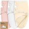 3-Pack Pucksack Baby 0-3 monate - Bio-Baumwolle Pucktuch Baby, Ergonomische Baby Schlafsack Neugeboren, Pucksack Reißverschluss, Leicht zu wechselnde Babyschlafsack, Neugeborene Wickeltuch (Daffodil)