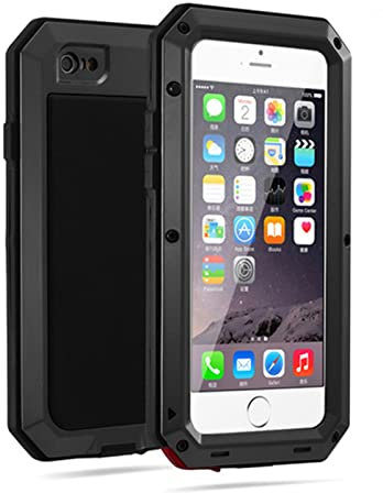 GHFHSG Luxury Doom Armor Life Shock Dropproof Shockproof Metal Aluminum + Silicone Protective Case for 13 12 11 Plus X XS MAX 2022 (Color : Svart, Size : For iphone 11)