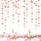 Rose Gold 20th Birthday Decorations Nummer 20 Kreis Dot Twinkle Star Girlande Metallic Hanging Streamer Hintergrund für Mädchen 20 Jahre alt Geburtstag zwanzig Offizielle Teenager Party Supplies