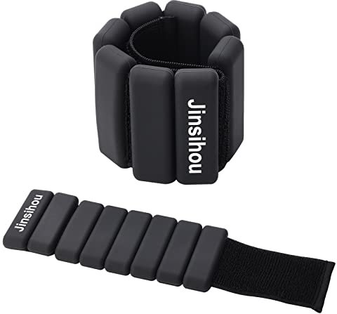 Gewichtsmanschetten im 2er Set, 2x460g / 2x900g Handgelenk Knöchelgewichte, Verstellbar Tragbares Handgelenkgewichte Fußgelenkgewichte für Wandern, Joggen, Gymnastik, Yoga, Laufen, Boxen, Muskelaufbau