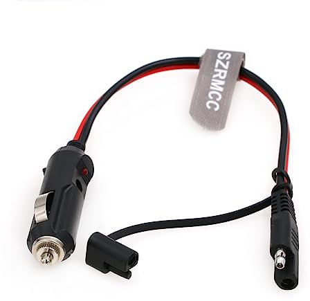SZRMCC Câble de chargeur de batterie SAE 12 V pour allume-cigare mâle vers connecteur SAE à 2 broches, cordon d'alimentation à libération rapide pour voiture solaire (1 pièce, 30 cm)