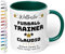 True Statements Geschenk für Trainer: Keramik-Tasse „Weltbester Trainer“ personalisiert mit Sportart, Namen und Wunschtext – Kaffeebecher 330ml. - Fußball Handball (Dunkelgrün)