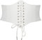 JasGood Damen Korsett Gürtel Schnürkorsett Elastischen Breiten Band, Gebundener Waspie Taille Gürtel Hüftgurt für Damen,Weiß,65cm(Anzug für Taille 60cm-66cm)